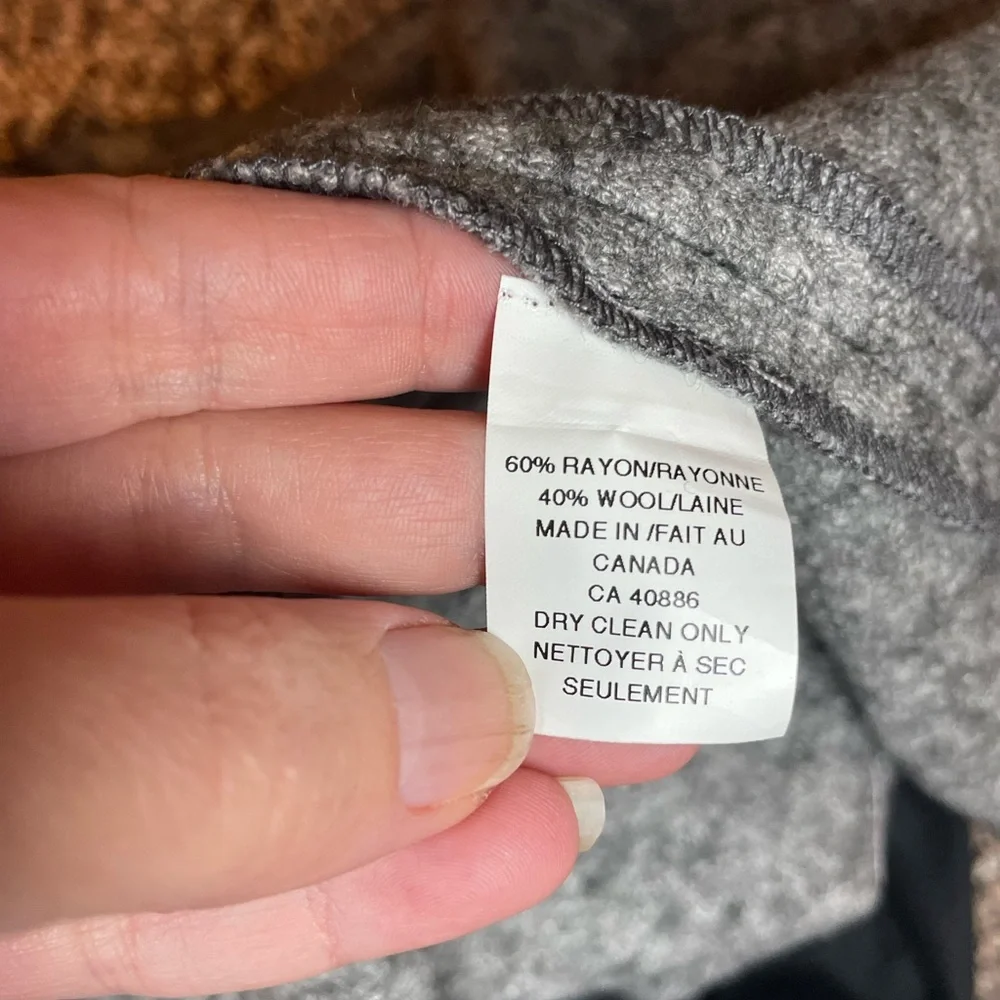 Dagg & Stacey Chic Long Sleeve Wool Blend Dress in Pink and Gray - Picture 8 of 8